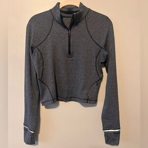 Lululemon It’s Rulu Run Cropped Half Zip Ribbed Jacket